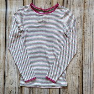 Mini Boden Multicolor Striped Long Sleeve Tee